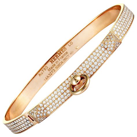 hermes diamond kelly bangle bracelet.